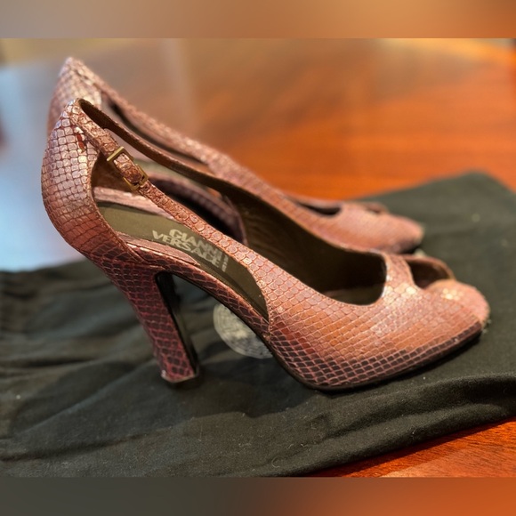 Authentic Gianini Versace pink python leather sandal sz 36.5EU - Picture 4 of 6